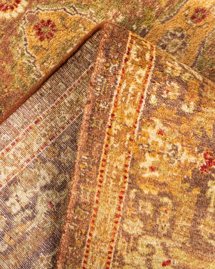 Mogul, One-of-a-Kind Hand-Knotted Area Rug - Yellow, 4' 2" x 6' 0" - 6