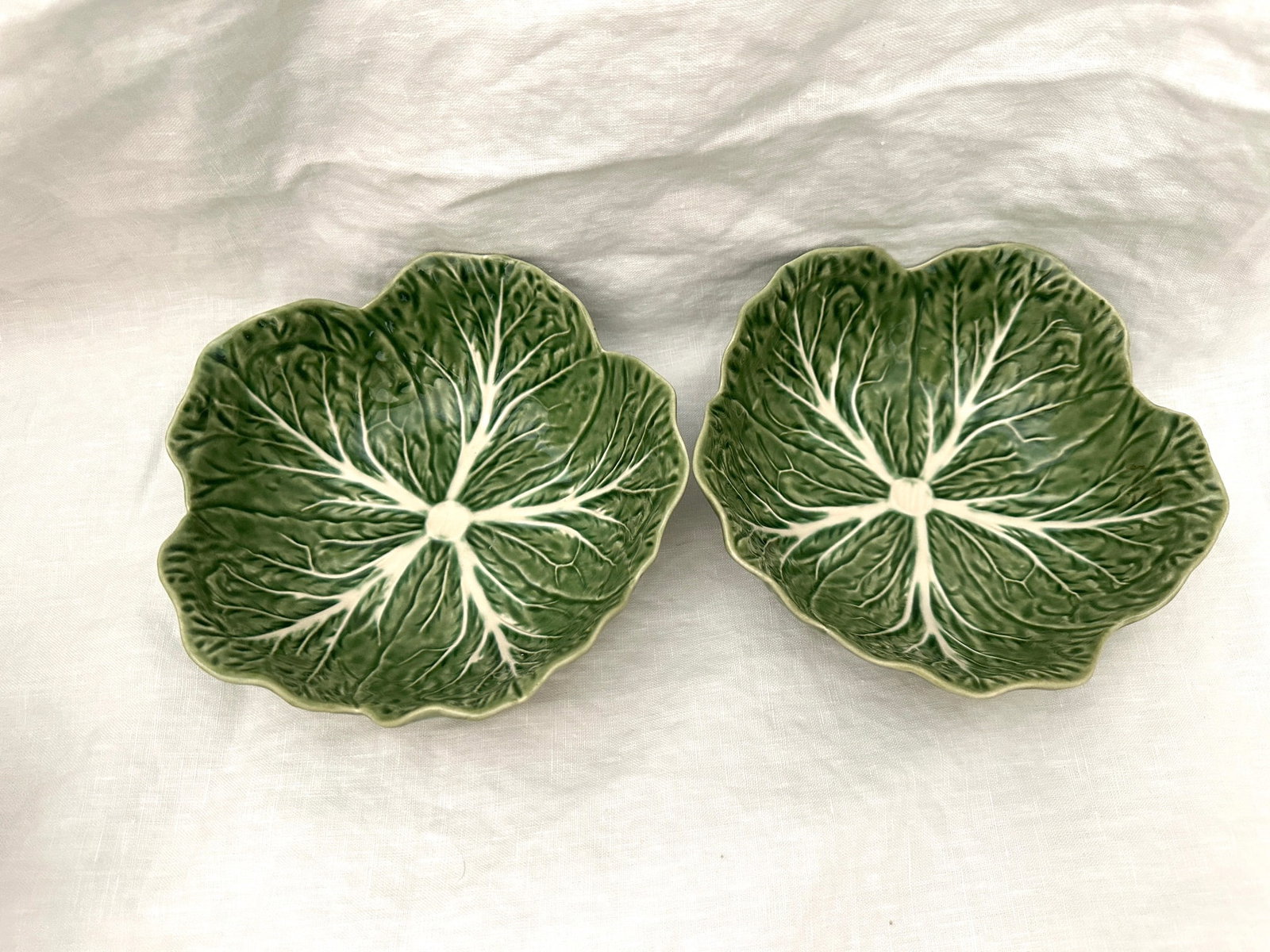 Bordallo Pinheiro Green Cabbage Soup/Coupe Bowl-A Pair - 3
