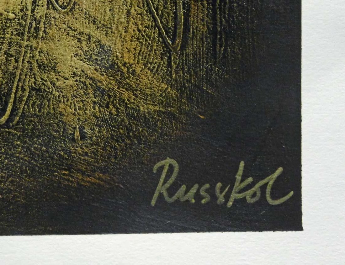 Irina Russkol Mixed Media With Oil Acrylic Paper#041814-03Hand Signed - 6