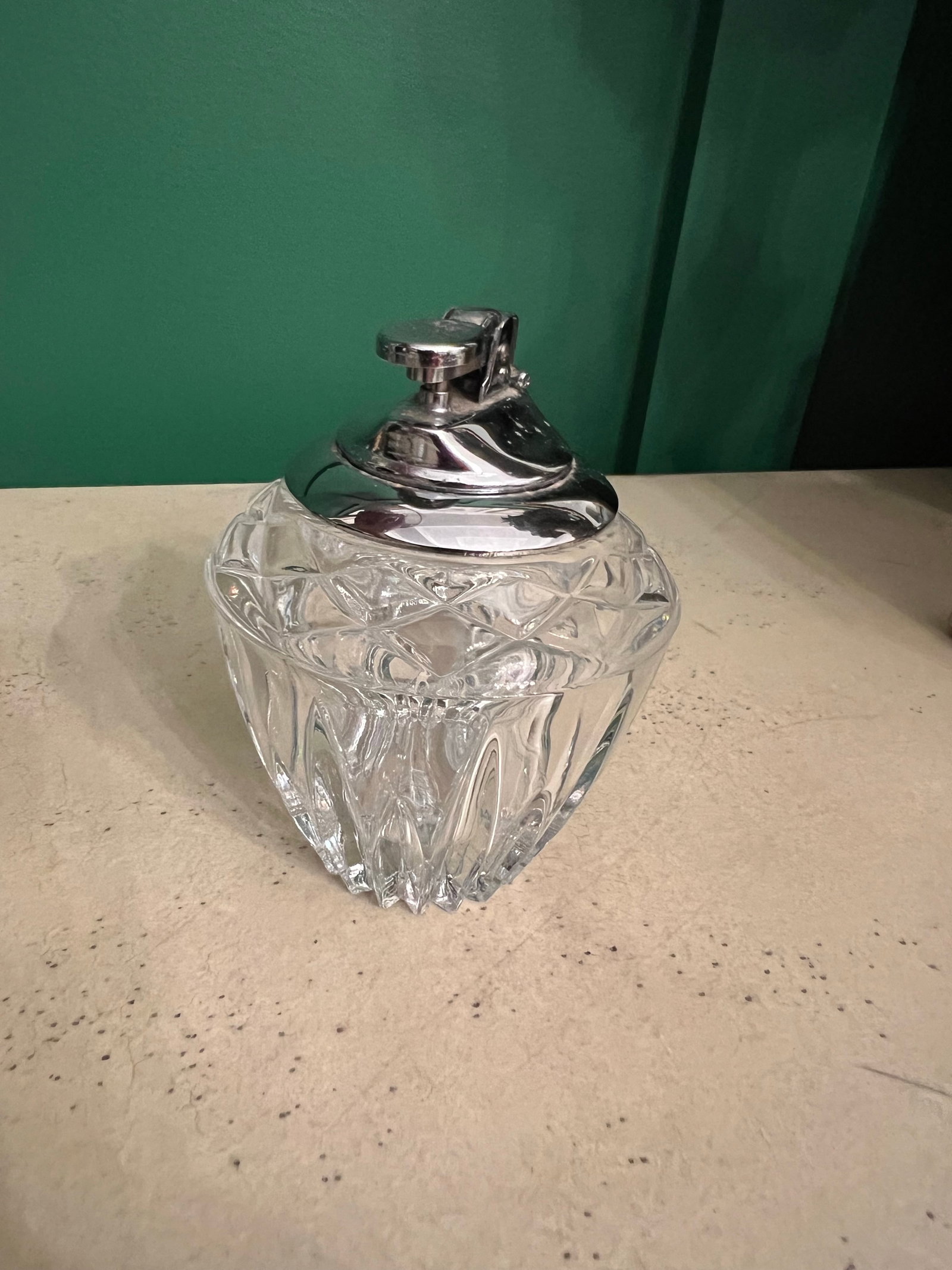 Vintage Crystal Table Lighter - 2