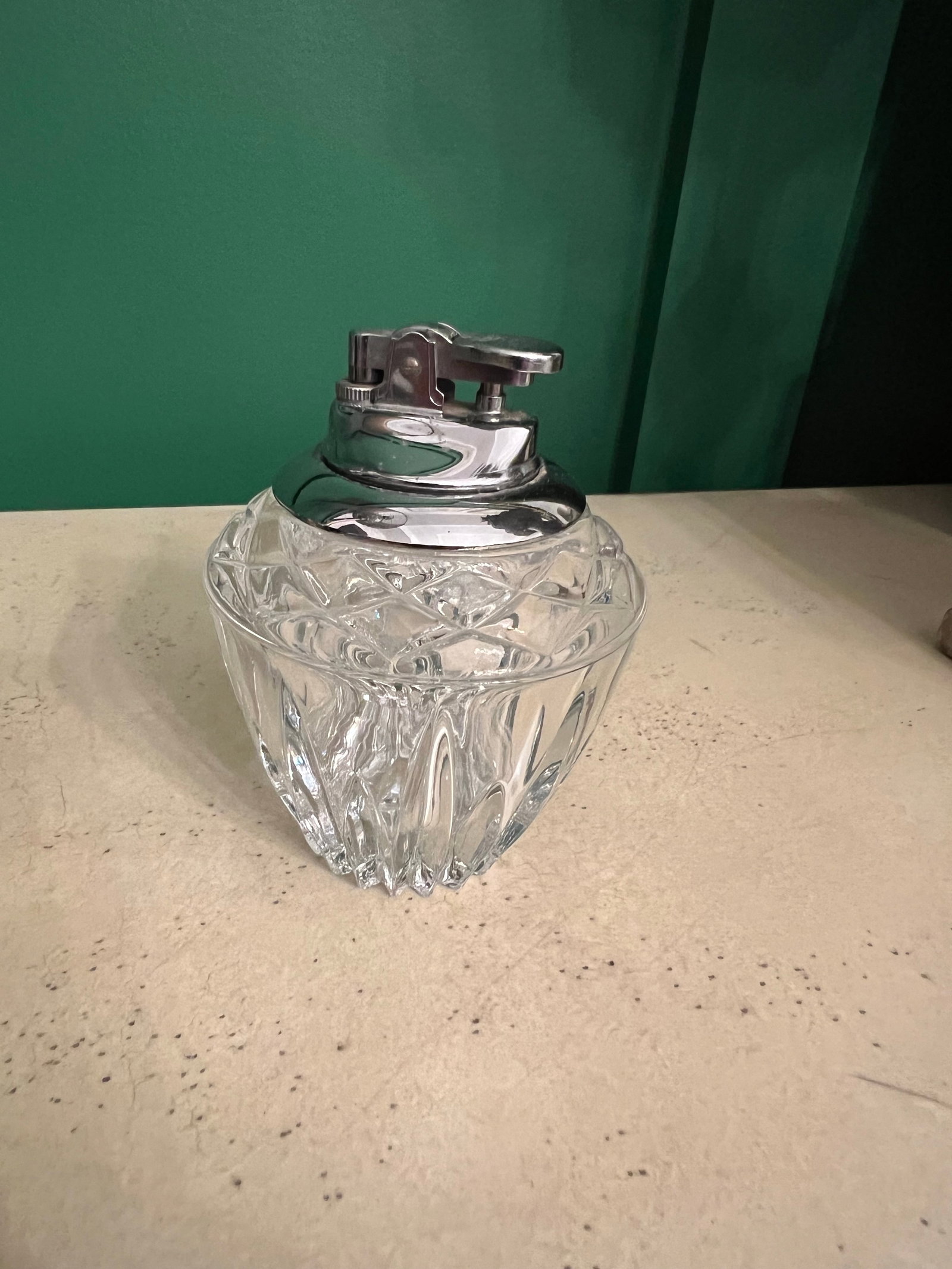 Vintage Crystal Table Lighter - 3