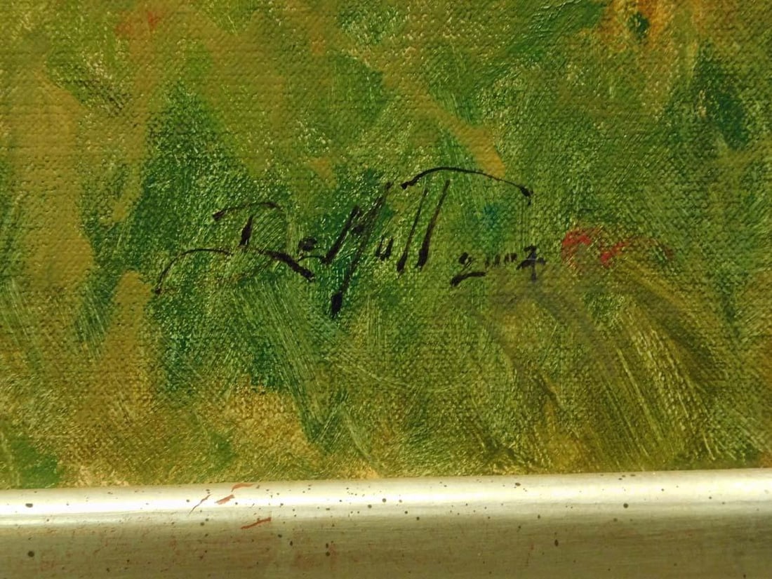 John Demott "Black Timber Bull" Original Oil Painting on Canvas Hand Signed Deer Framed - 4