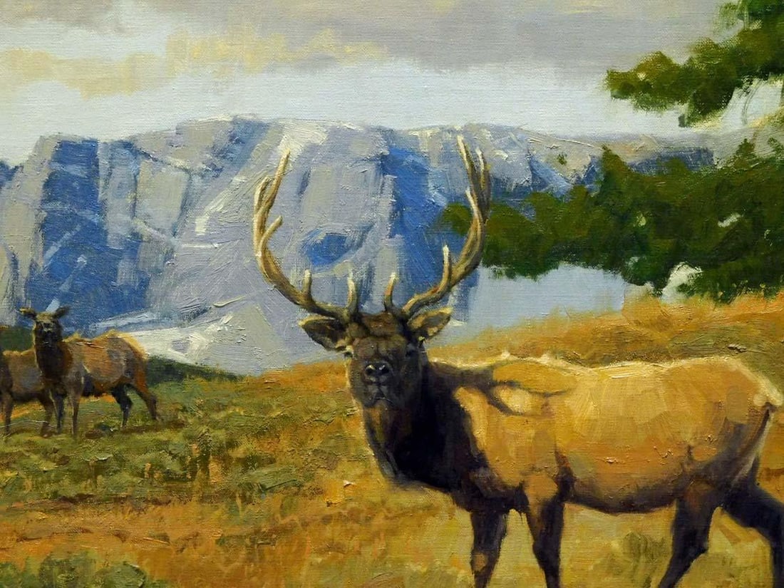 John Demott "On the Alert" Original Oil Painting on Canvas Hand Signed Framed - 3