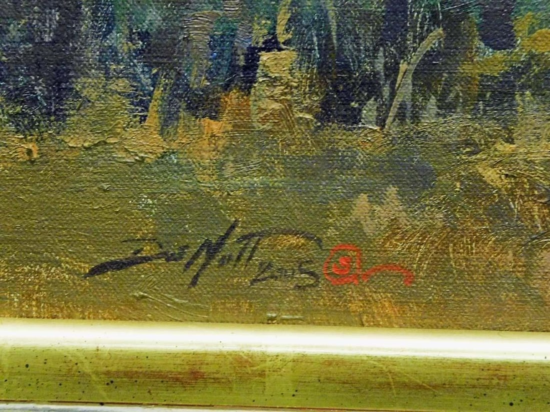 John Demott "On the Alert" Original Oil Painting on Canvas Hand Signed Framed - 6