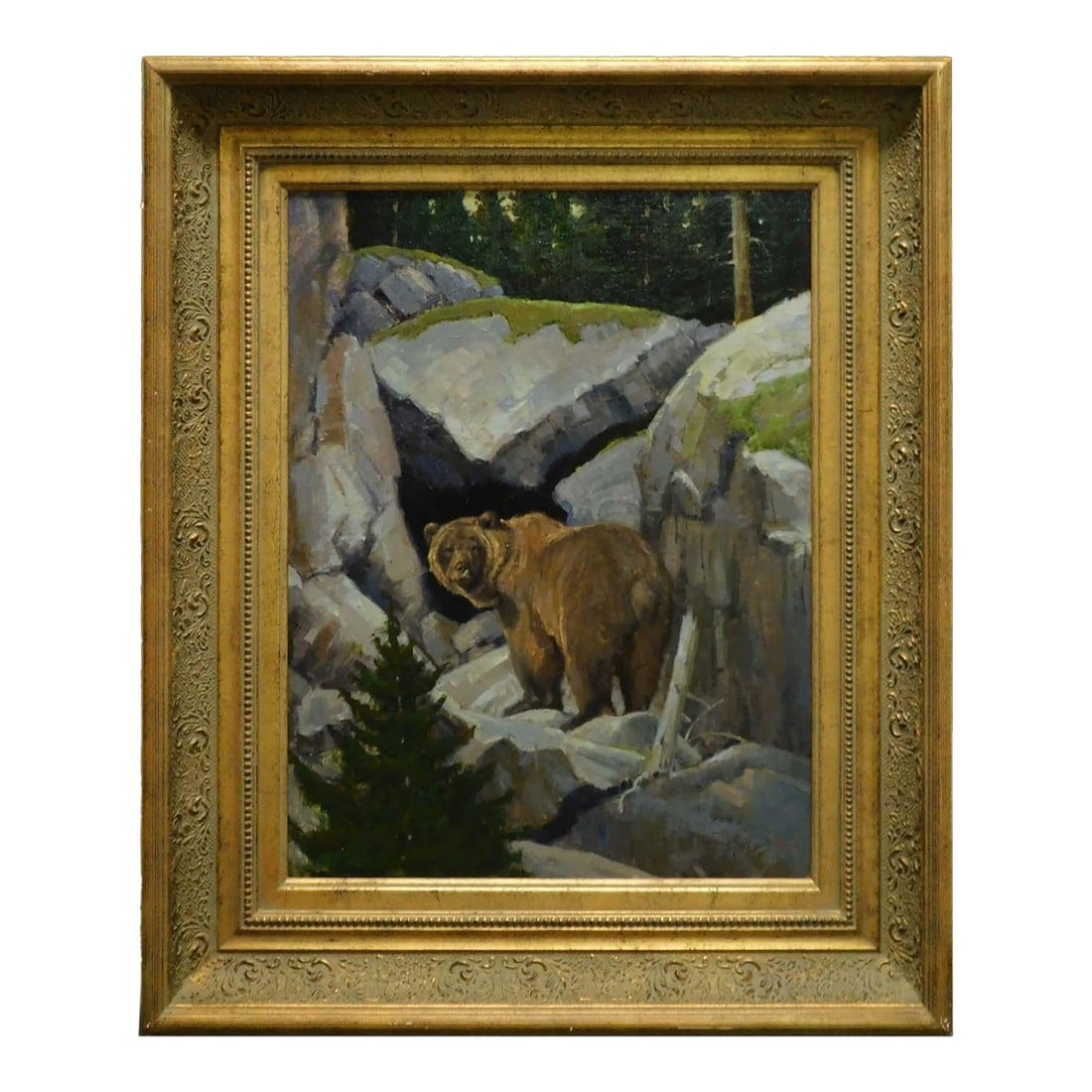 John Demott "Before the Big Sleep" Original Oil Painting on Canvas Hand Signed Framed Bear: Before the Big Sleep Original Oil on Canvas by John Demott Hand Signed by the Artist Image Size: 24" x 18" Frame Size: 32" x 26.5" Custom Frame Condition: MINT Certificate of Authenticity is included.