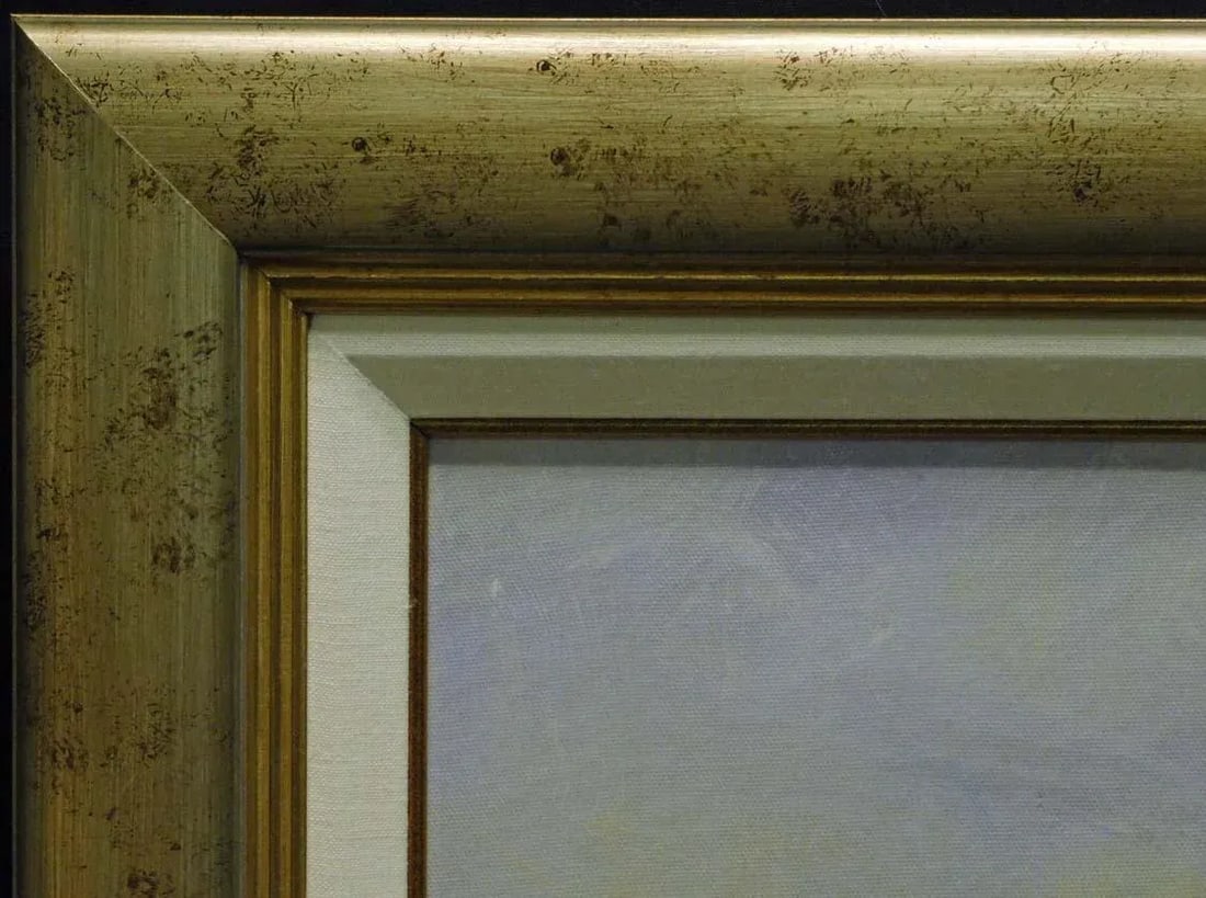 Pino " Seaside Retreat" Hand Signed & Embellished on Canvas Custom Framed - 5