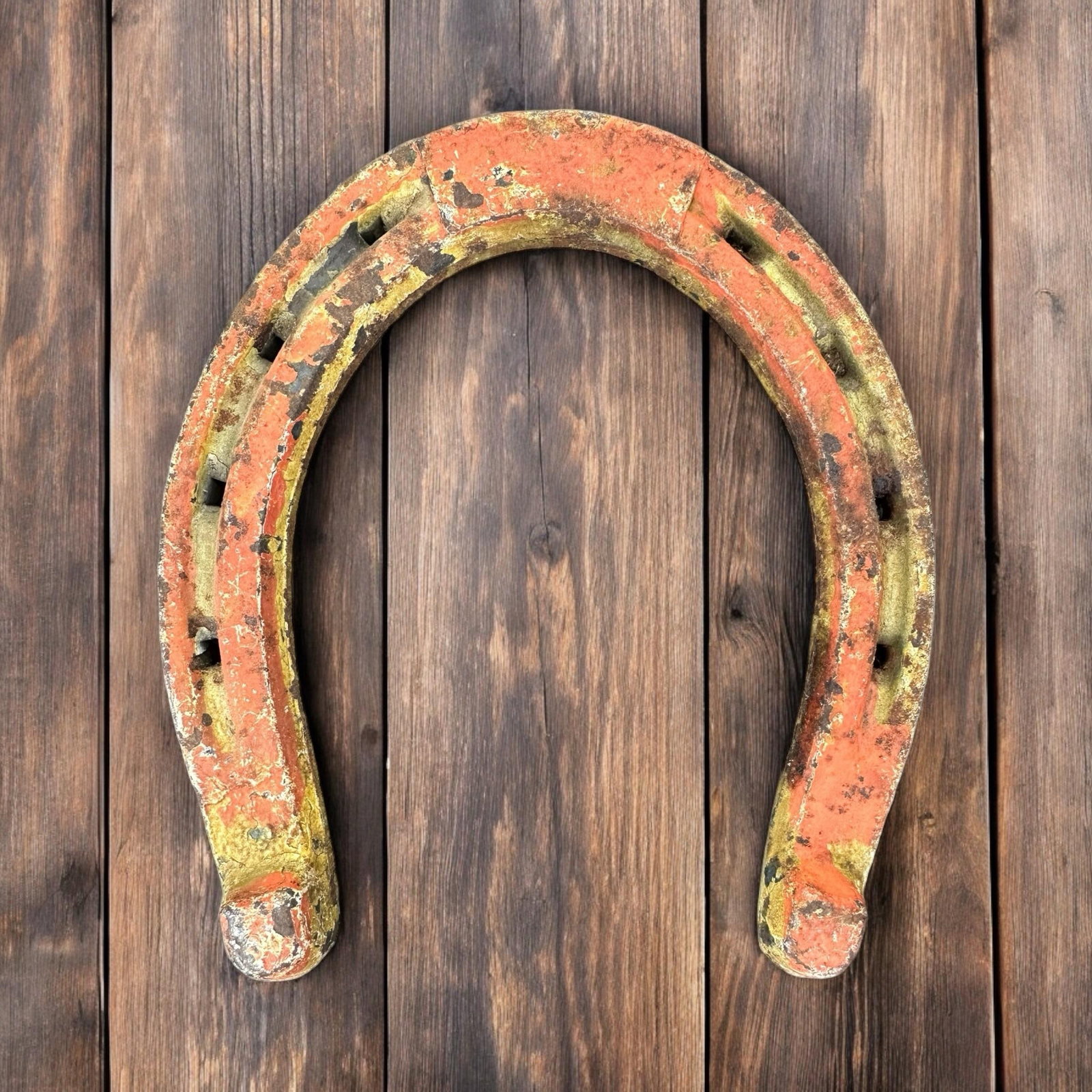 Mid 20th Century Diamond Pitching Horseshoes Wall Decor- Set of 3 - 6