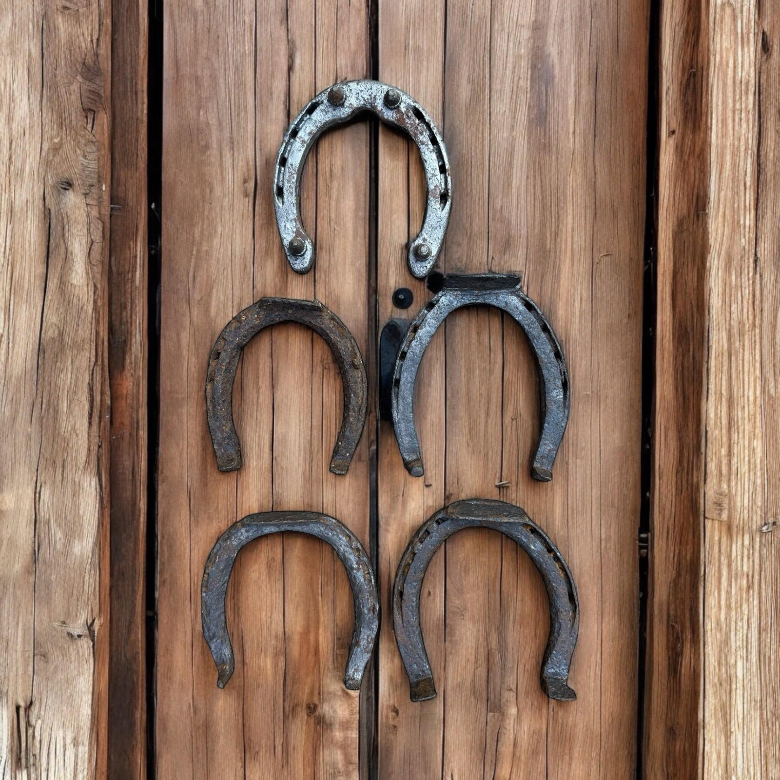 Early 20th Century Rustic Horseshoes Wall Decor- Set of 5 - 4