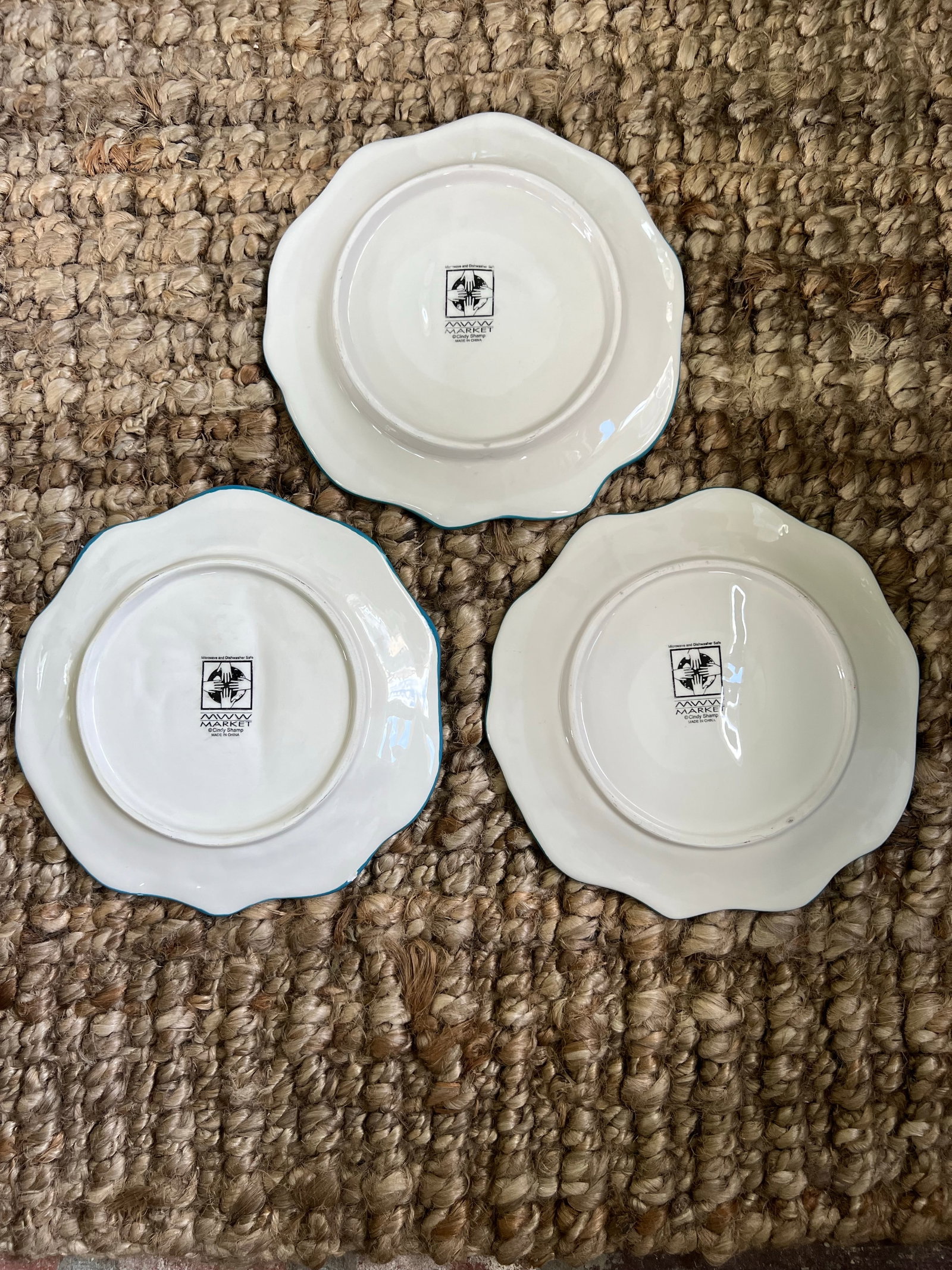 Whimsical Rooster Plates Set of 3 - 2