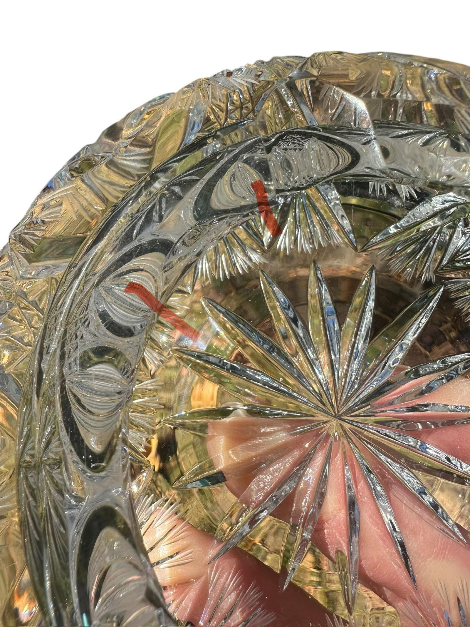 Vintage Ashtray European Heavy Cut Crystal Glass - 9