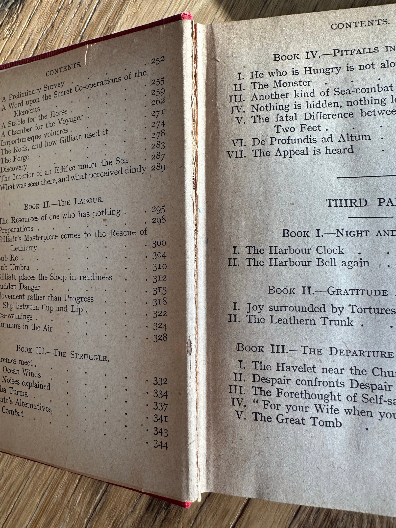 Antique Red Hardcover Victor Hugo Books- Set of 3 - 11