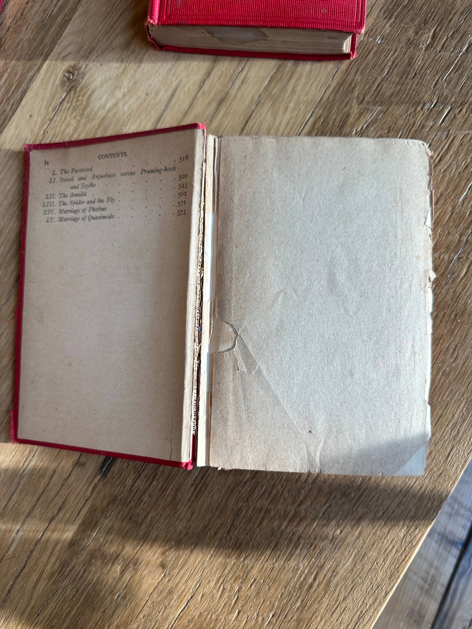 Antique Red Hardcover Victor Hugo Books- Set of 3 - 7