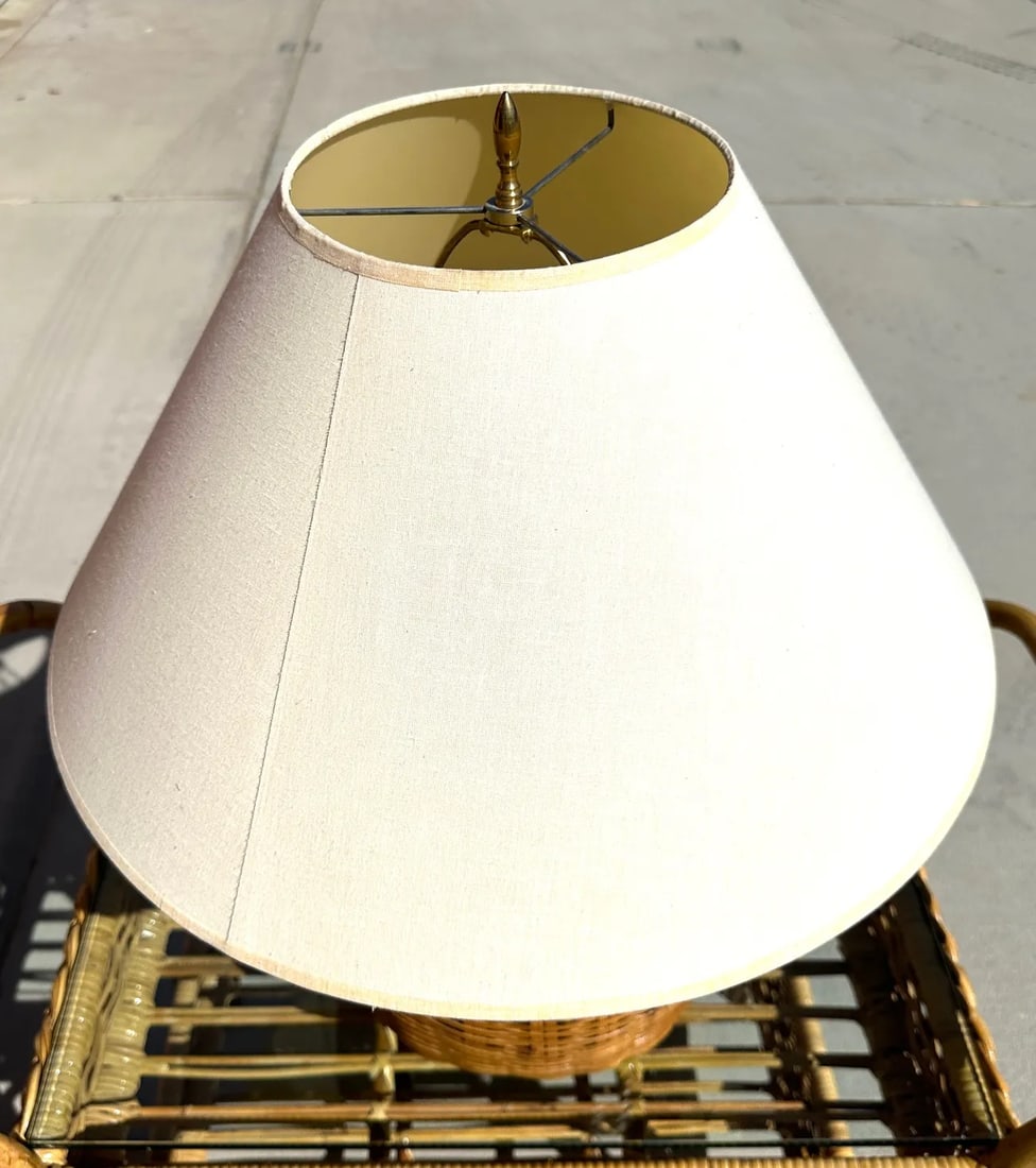 Rustic European Woven Rattan Table Lamp - 6