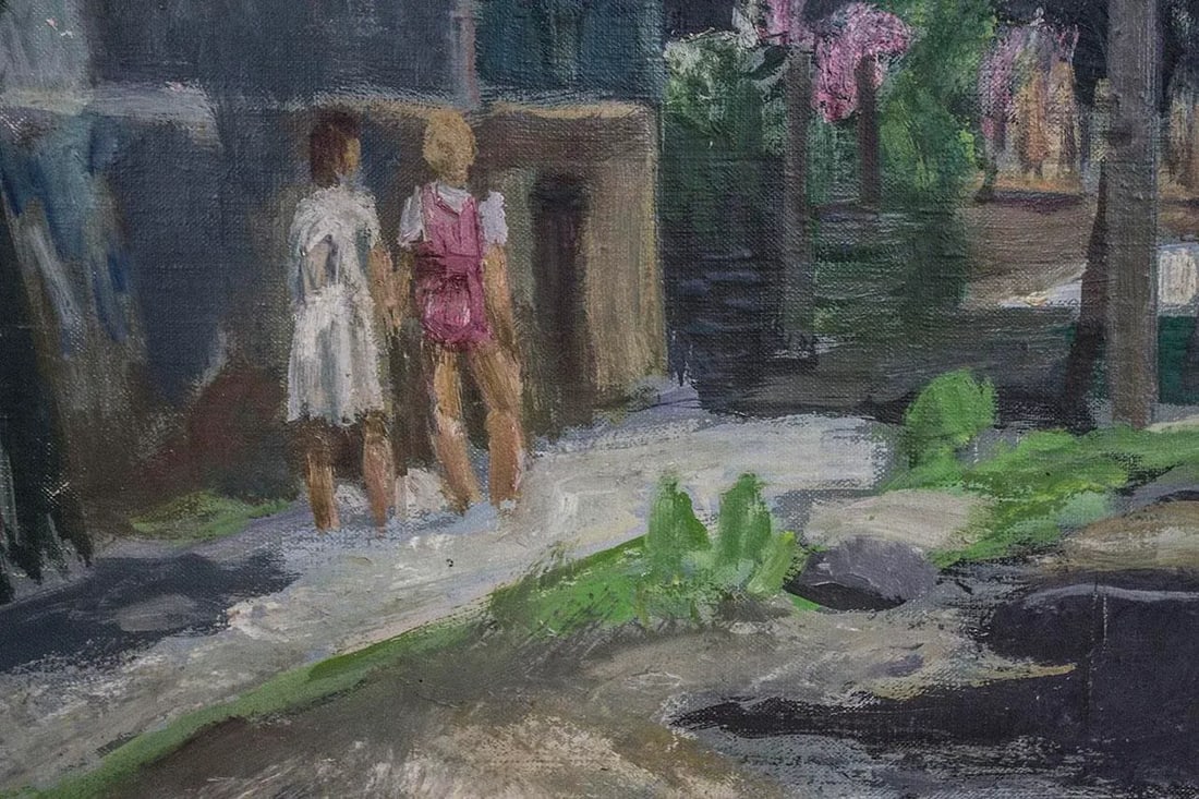 1956 Impressionist Oil Painting Plein Air Rural Landscape Signed M Moritz - 8