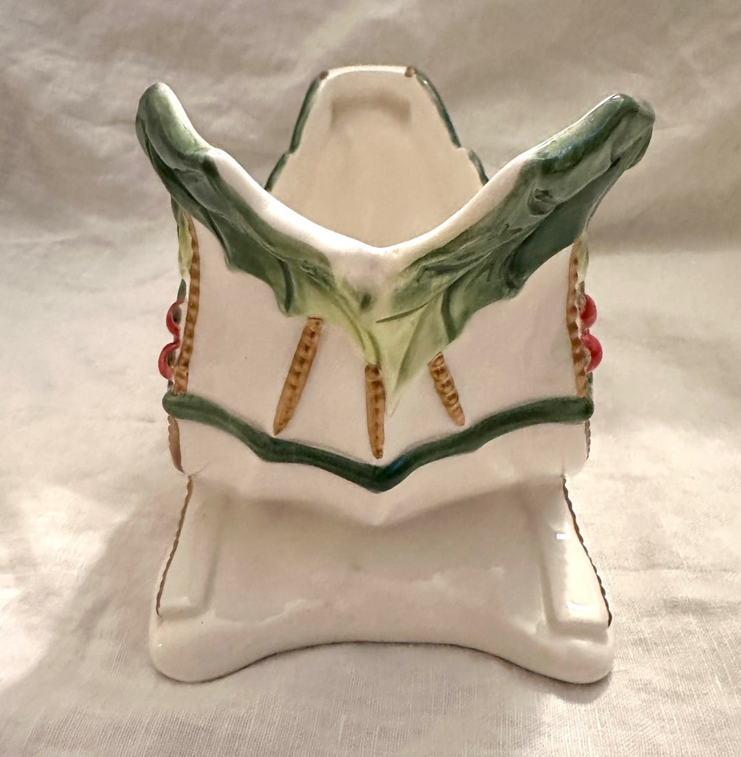 Fitz & Floyd "Santa's Flight" Cranberry Server & Spoon Set - 5