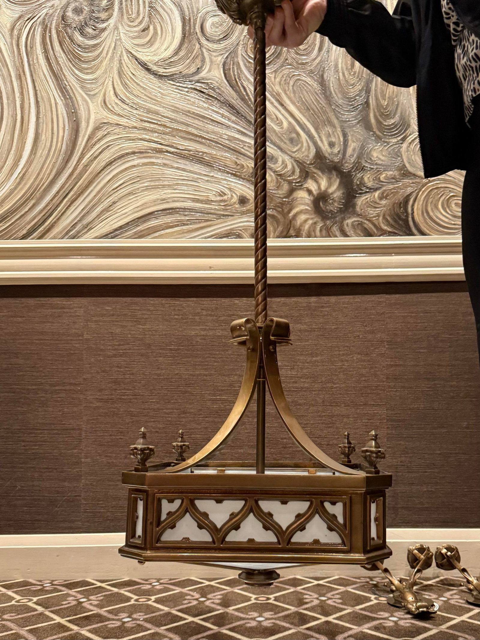 Early 2000s Gothic Style Custom Pendant Light - 2