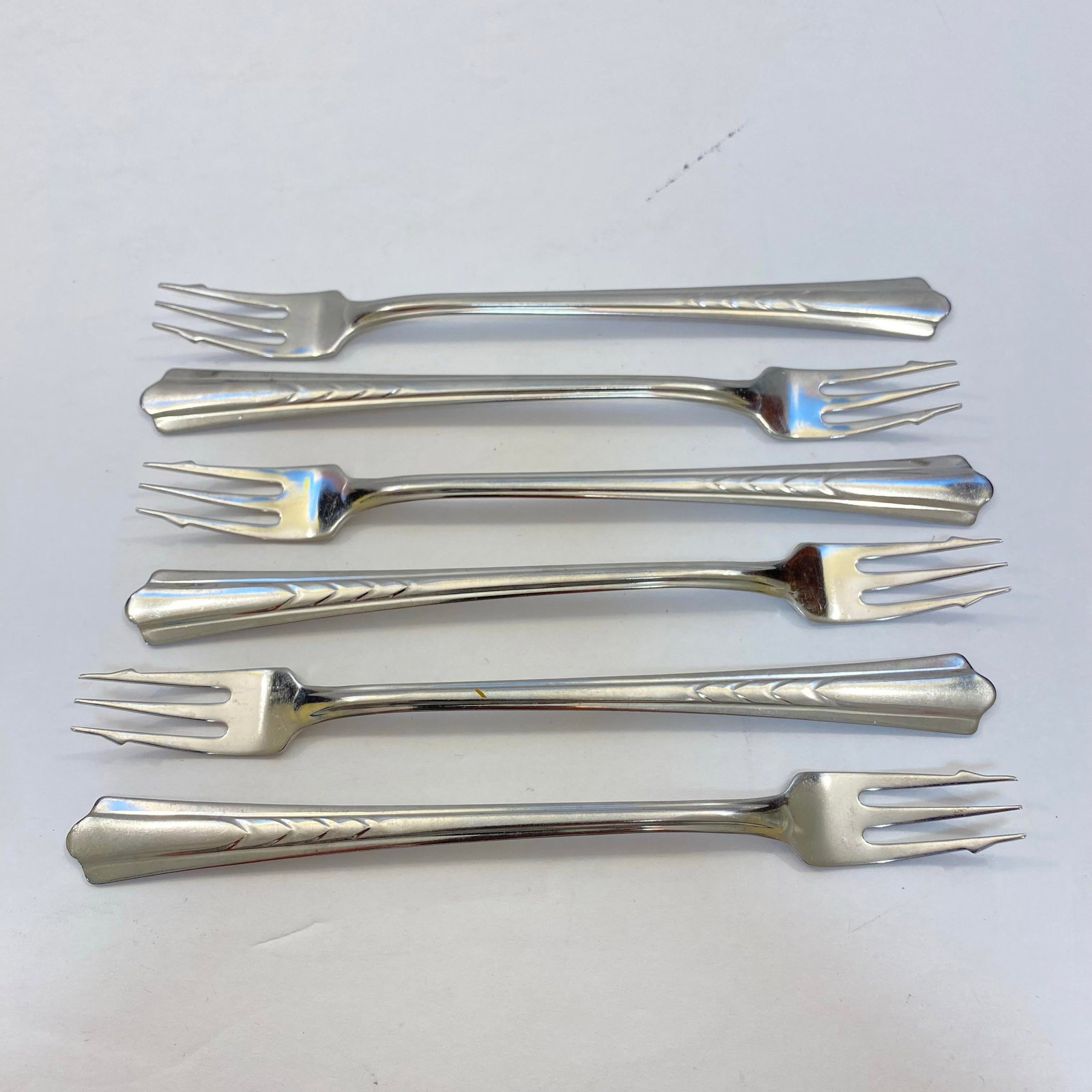 1990s Glossy Cocktail/Seafood Forks - Set of 6 - 4