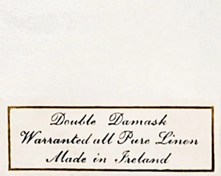 Vintage Gray"s Textiles Pure Irish Linens Tablecloth and 12 Napkins - 8