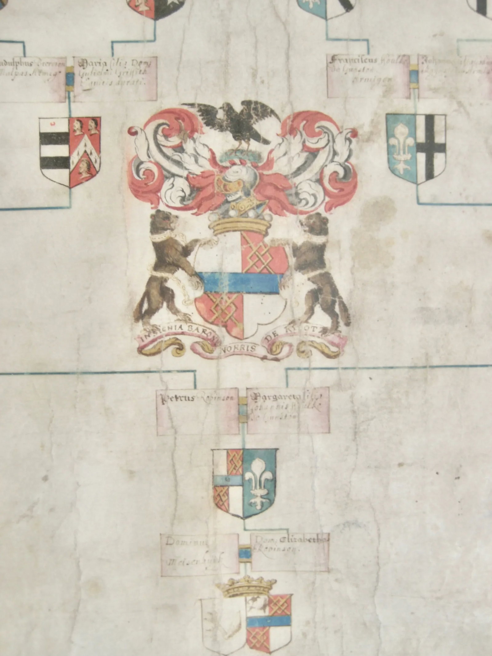 German Genealogist Tree Coat of Arm of a Duke Family Frame - 4