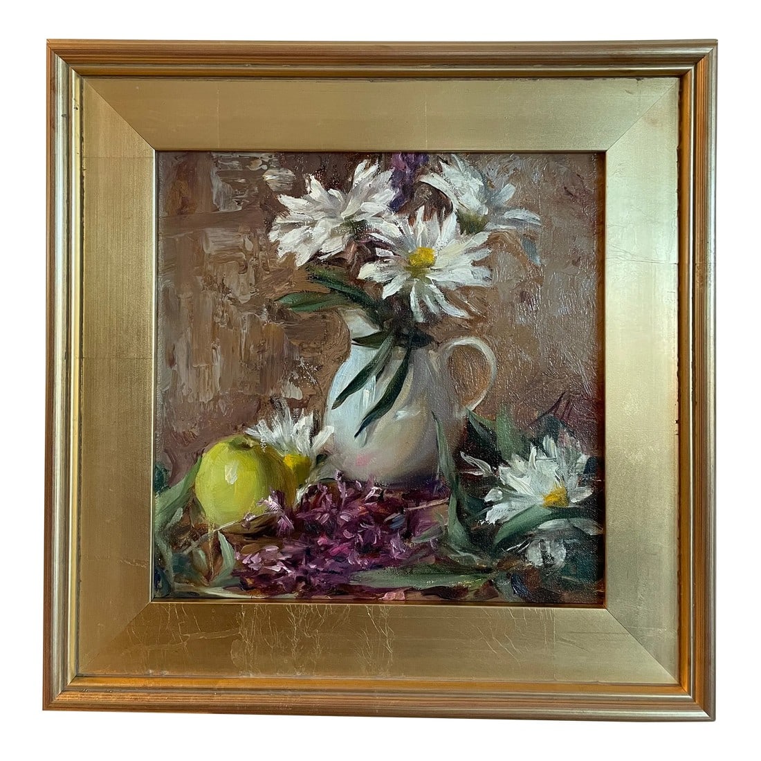 Still Life Oil Painting Elena Mashajeva Renowned Artist: This painting is 12x12 inches. Framed 17x17 inches. I bought this still life directly from world-renowned artist, Elena Mashajeva Agrophiotis when she lived in Los Angeles. Today Elena lives and