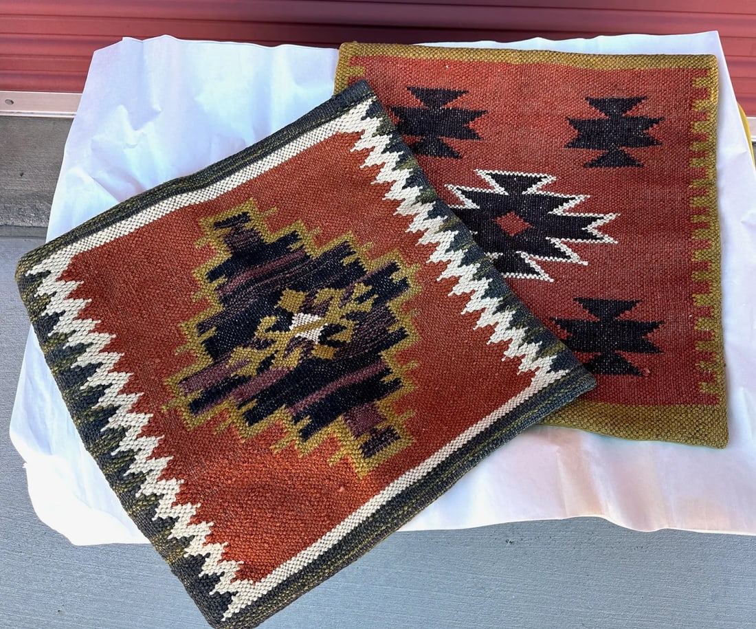 Handmade Kilim Pillow Covers-A Pair - 2