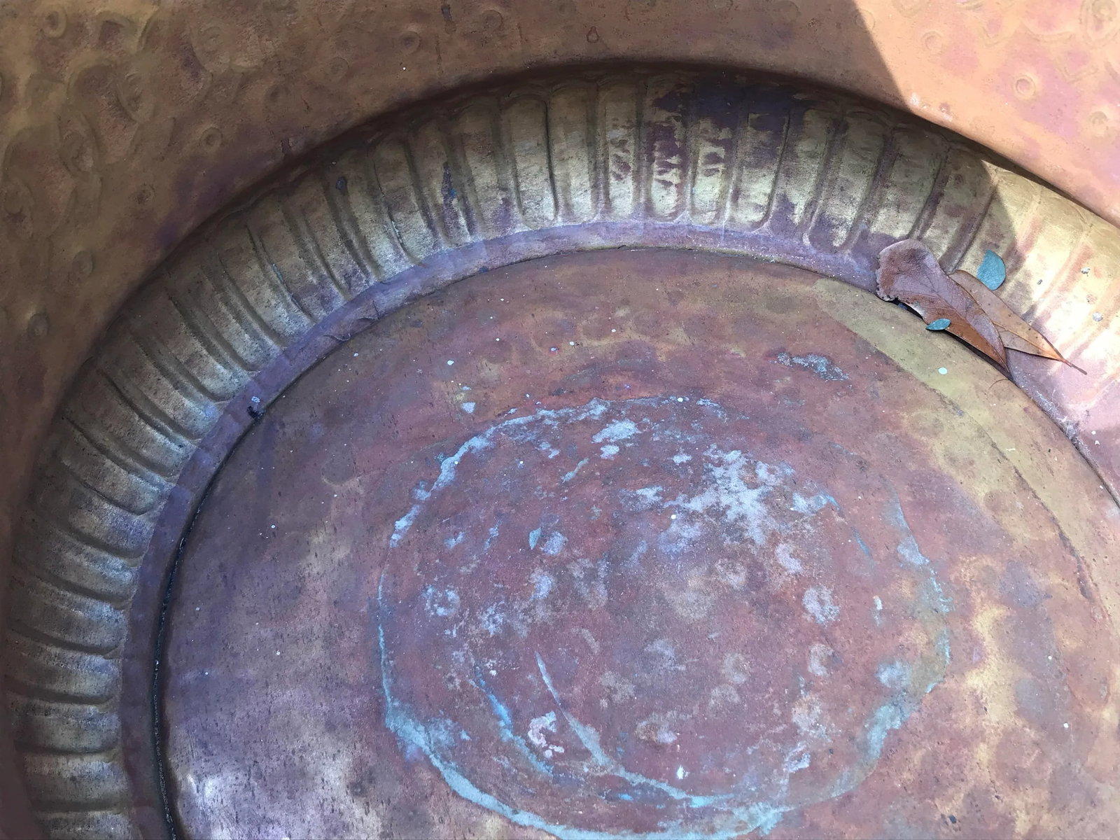 French Hammered and Embossed Brass Jardinières - a Pair - 12