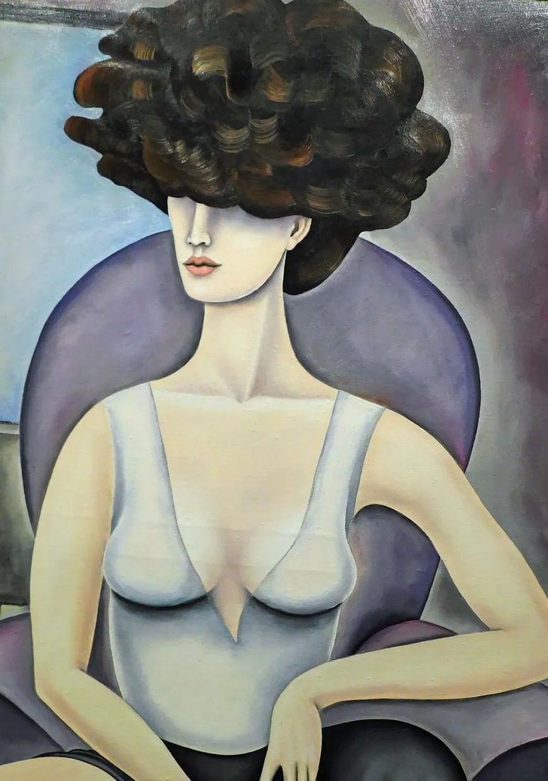 Alvaro Guillot "Old Mary" Original Oil Painting on Canvas Hand Signed Stretched - 4