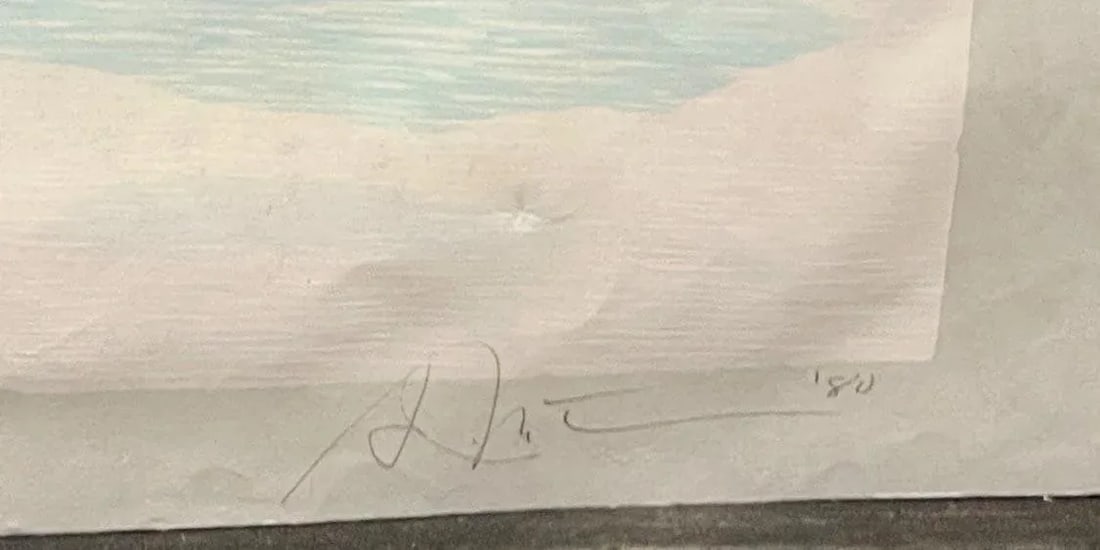 1980s Gordon Mortensen "Autumn Birch" Hand Signed Woodcut Reduction Art Last One - 8