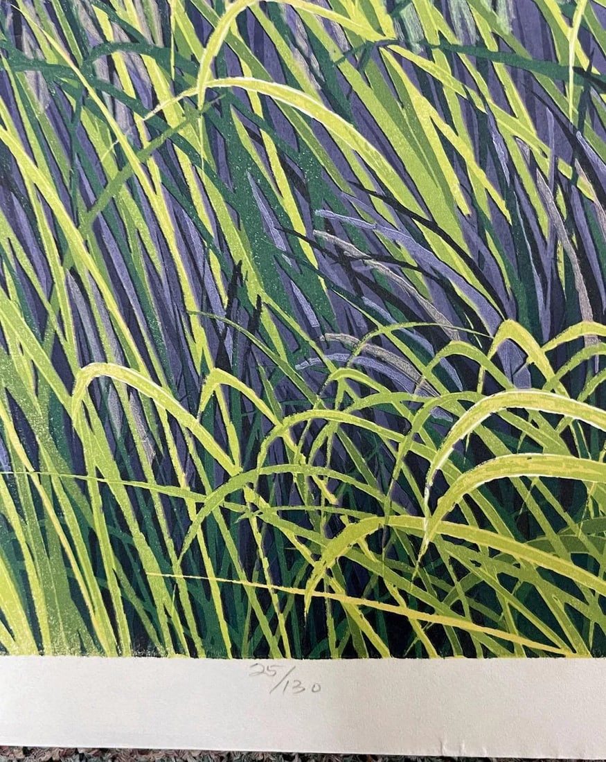 1980s Gordon Mortensen "Lily Pond" Hand Signed Woodcut Reduction Art - 5