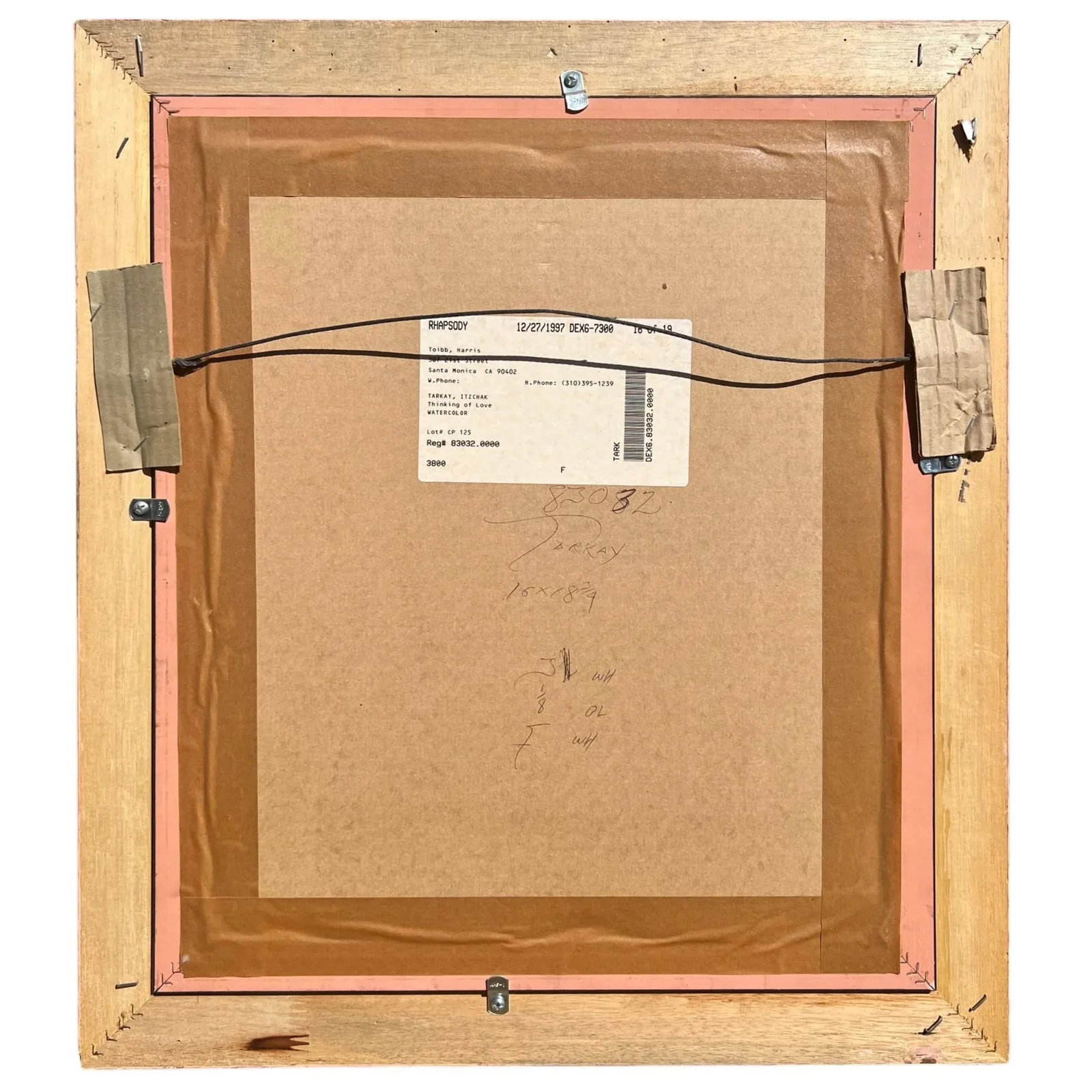 Itzchak Tarkay Original Watercolor Painting "Thinking of Love" - Signed & Framed - 2