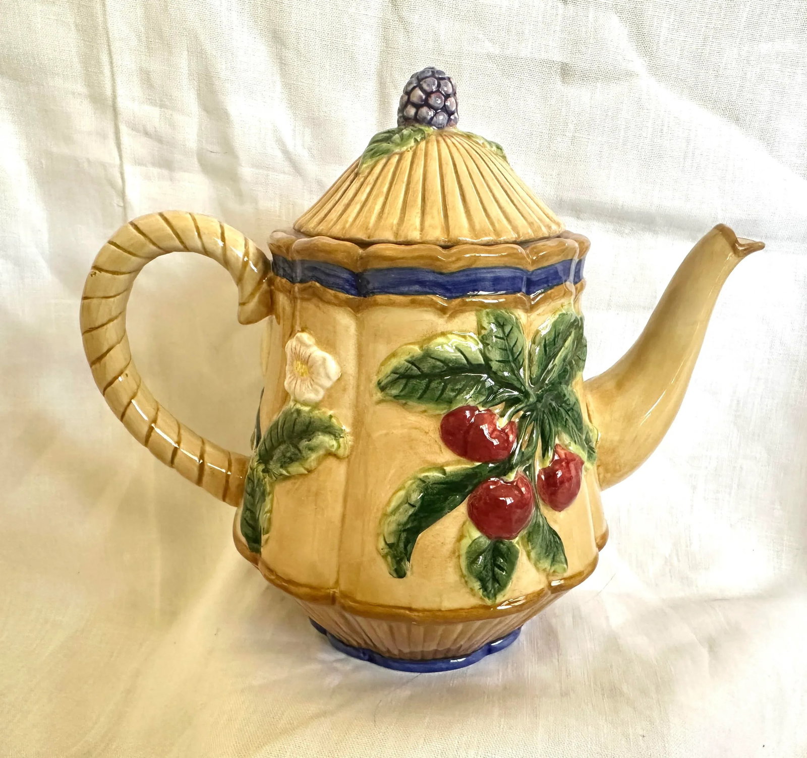 Fitz & Floyd "French Orchard" Tea Set of 5 - 7