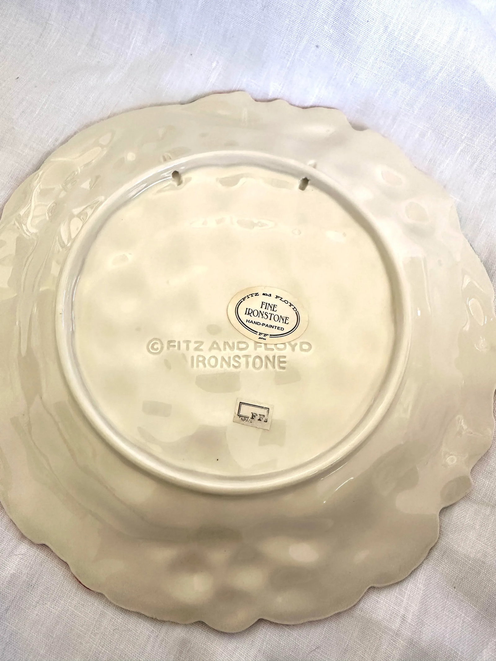 Fitz & Floyd Grape Pitcher W/Matching Cake Plate-a Pair - 10