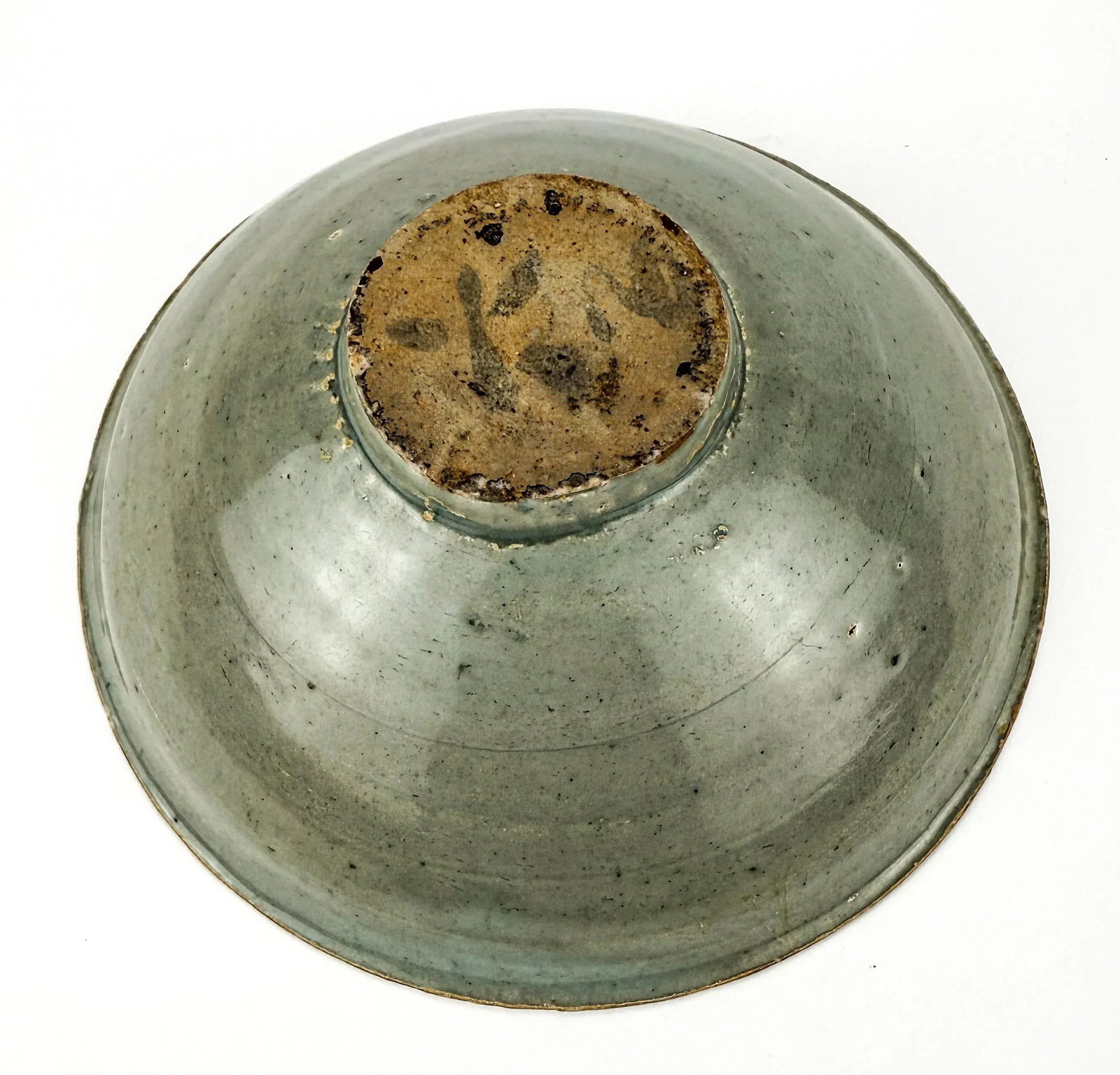 Antique Chinese Sung Bowl Celedon Glaze - 4