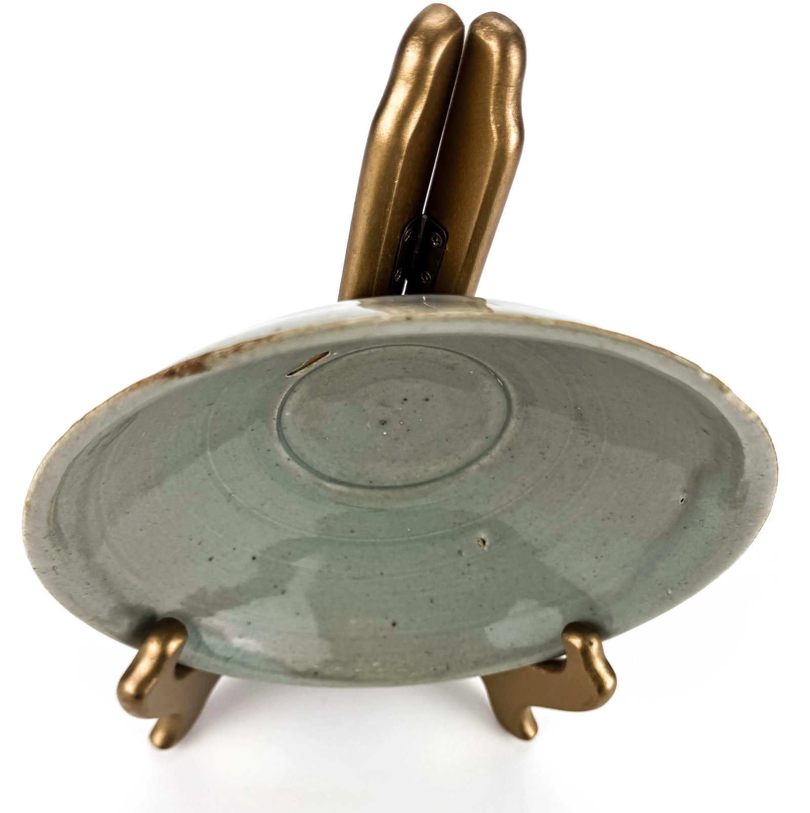 Antique Chinese Sung Bowl Celedon Glaze - 8