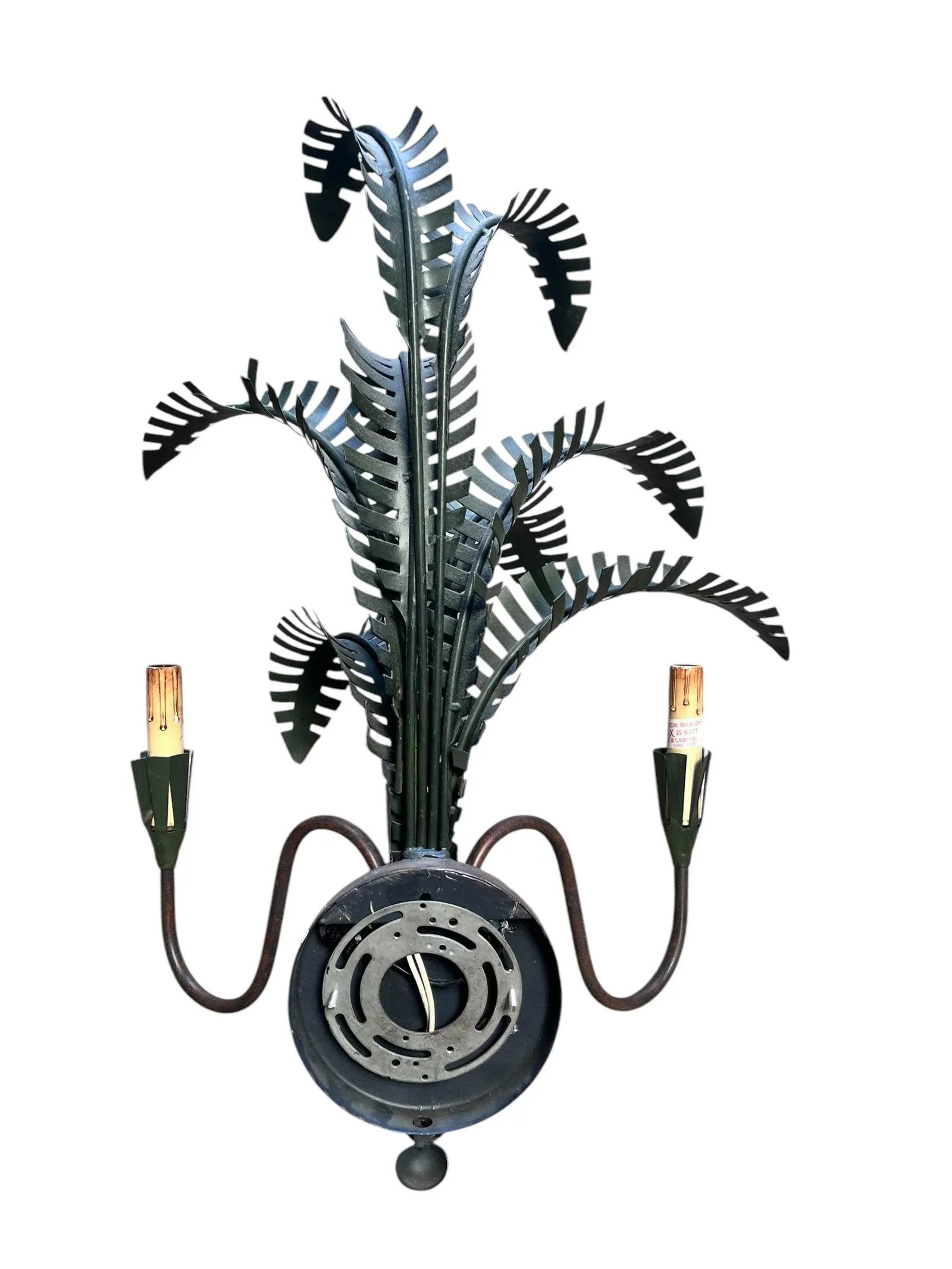 Pair of Late 20th Century Currey & Company Metal Wall Sconces - 8