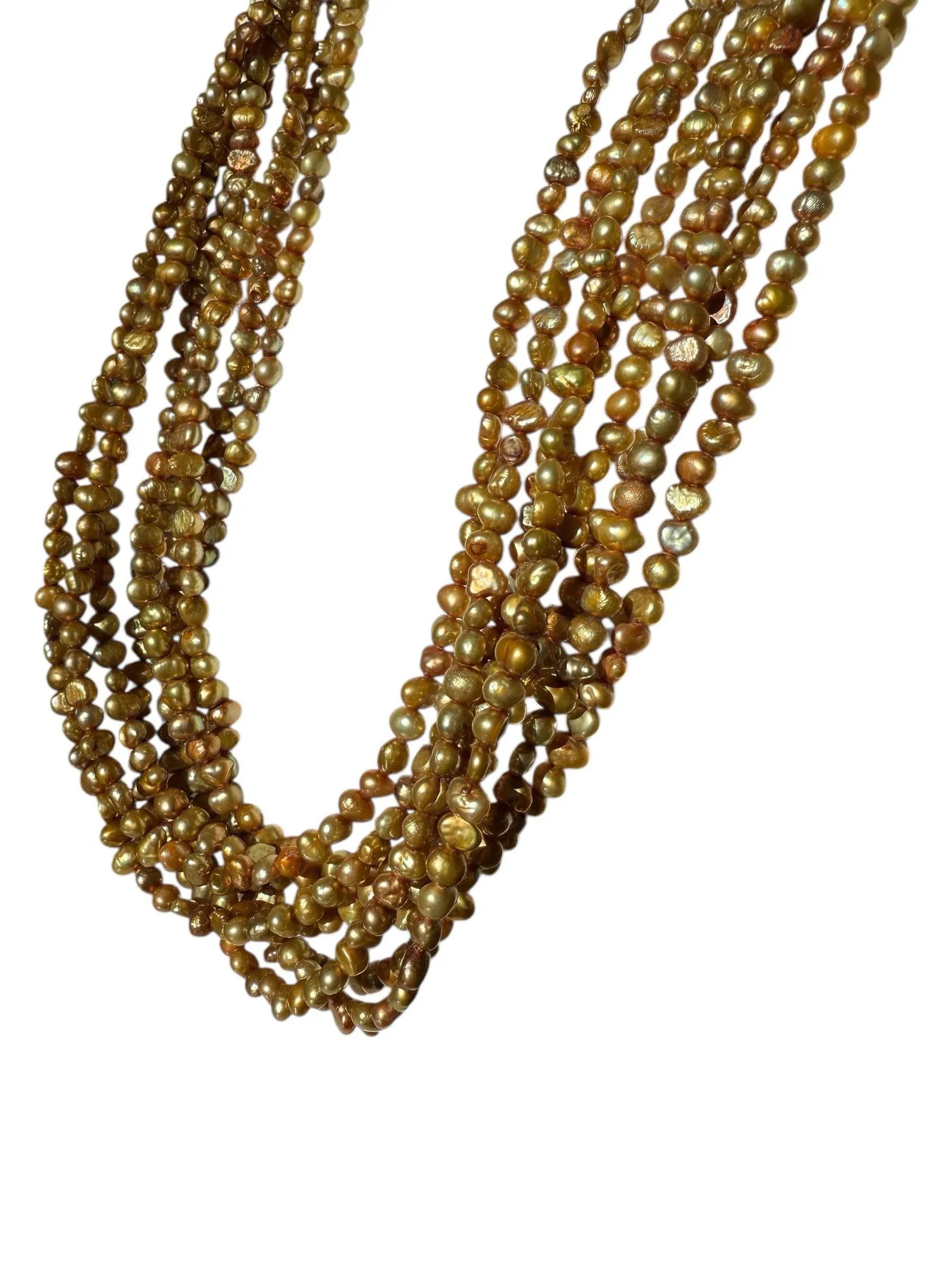 Vintage Silpada 8 Multi Strand Pearl Necklace Sterling Clasp - 6