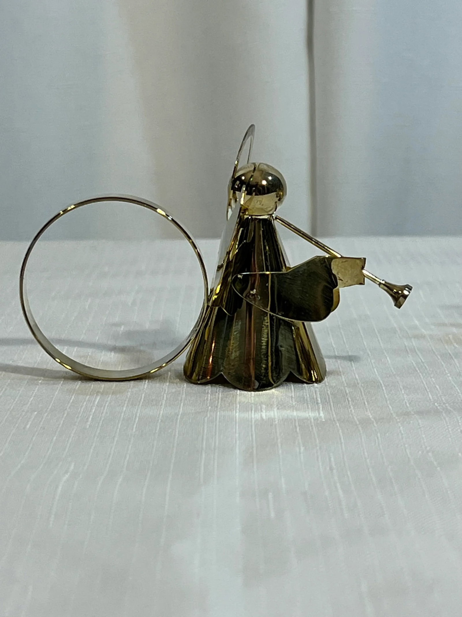 Vintage Holiday Polished Brass Angel Napkin Rings - Set of 4 - 3