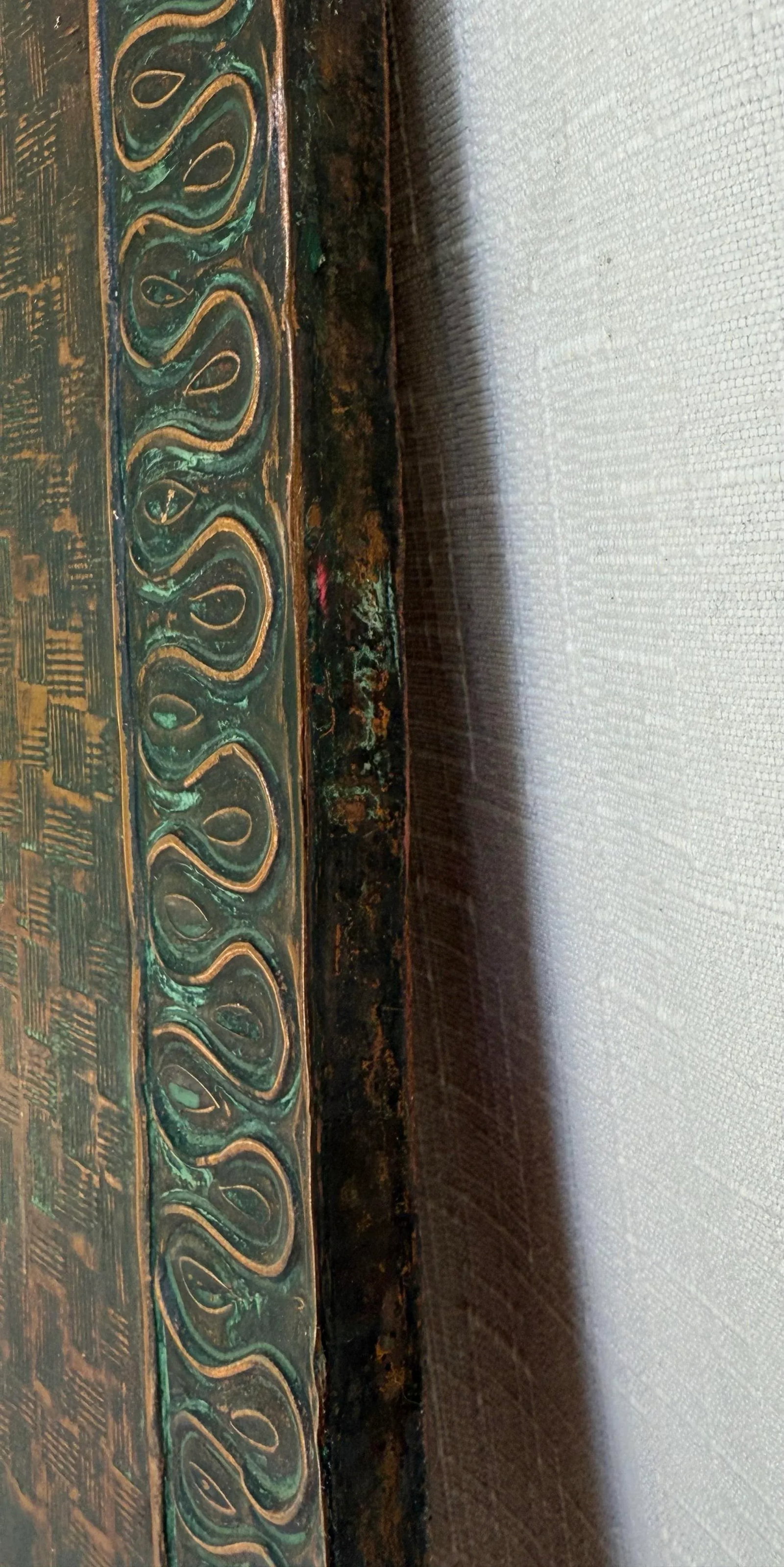 Vintage Mid Century Greek Copper Relief Decorative Panel Artwork by E. Philippakis – Embossed - 10