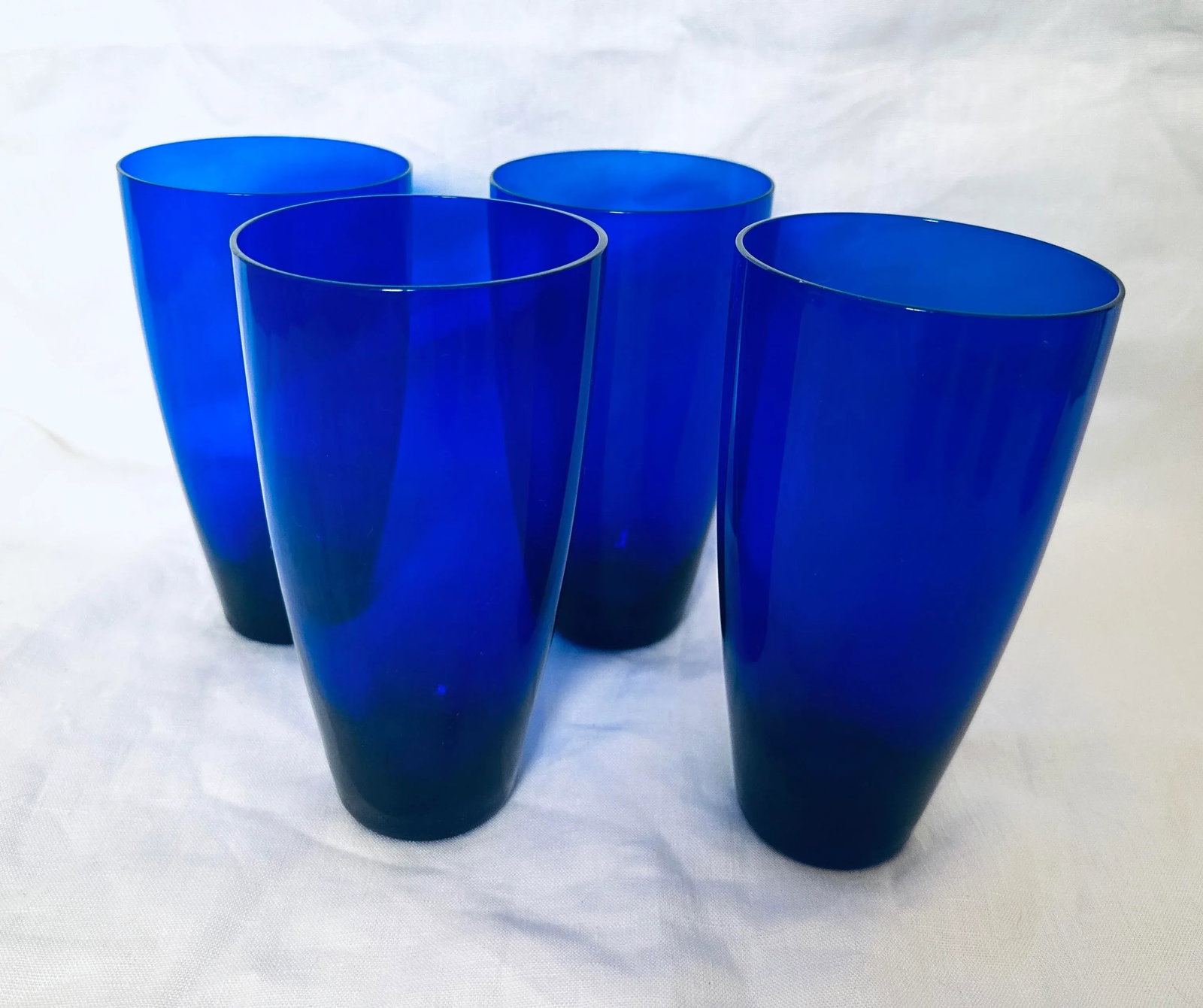 Vintage Set of 8 Cobalt Blue Glassware - 6