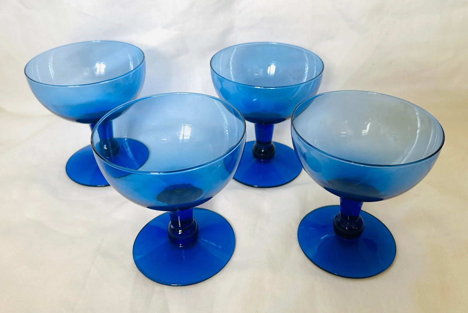 Royal Blue Champagne Coupe Glasses-Set of 4 - 4