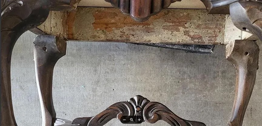 Art Deco Figural Cabinet - Sliding Doors Two Shelves - 7