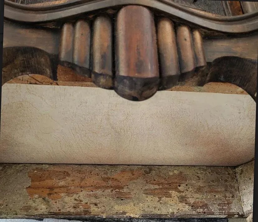 Art Deco Figural Cabinet - Sliding Doors Two Shelves - 8