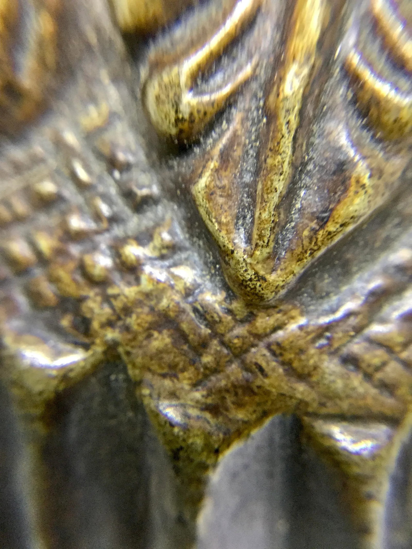 Antique Solid Bronze Tibet Bird Cover Wine Pot - 8