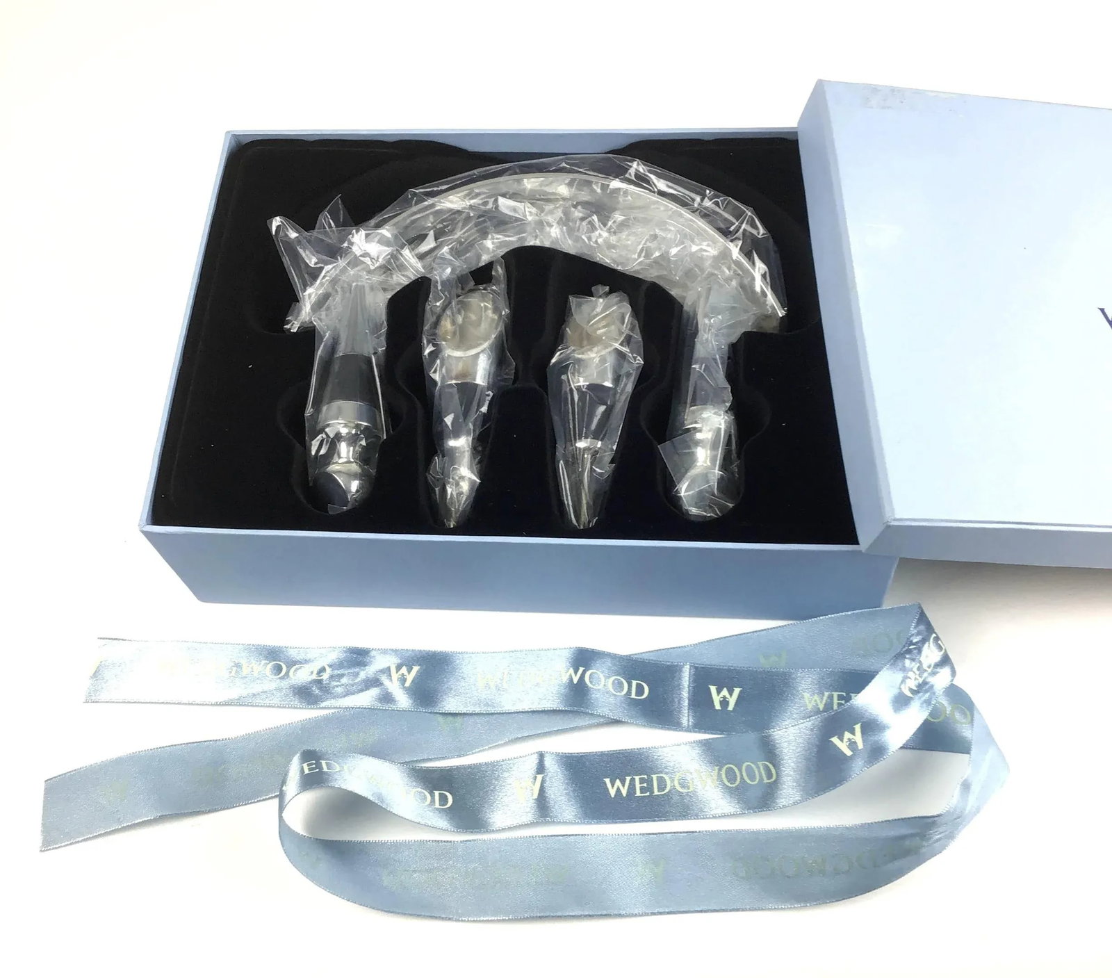 Wedgwood Silver Plate Bar Set in Box - 5 Piece Set - 10