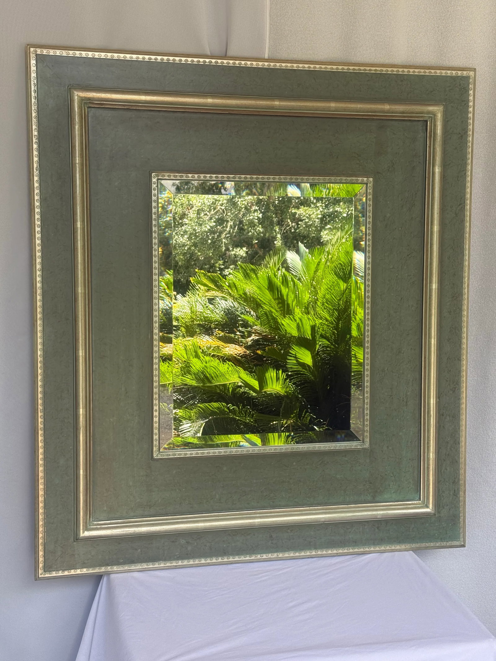 Vintage Silver Verde Wall Mirror Howard Elliot - 2