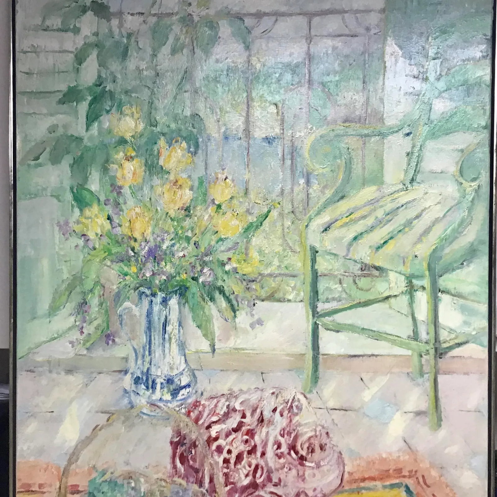 Large Original Oil on Canvas Still Life Signed Painting - 3