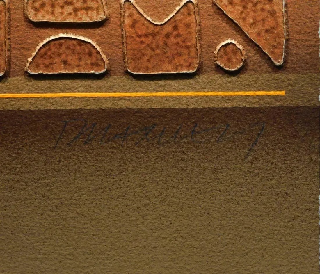 1980s Paul Maxwell "#712" Signed Numbered Stencil Casting, 3-D Textured Make Offer#88 - 2