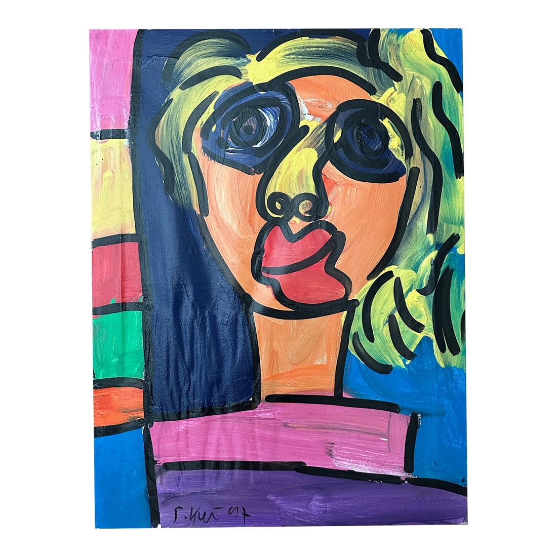 Andy Warhol by Artist Peter Keil: Peter Keil is a German artist that focuses primarily on abstract expressionism. Keil painted with some of the greats including Pablo Picasso, Andy Warhol and Joan Miro, to name a few. This is a