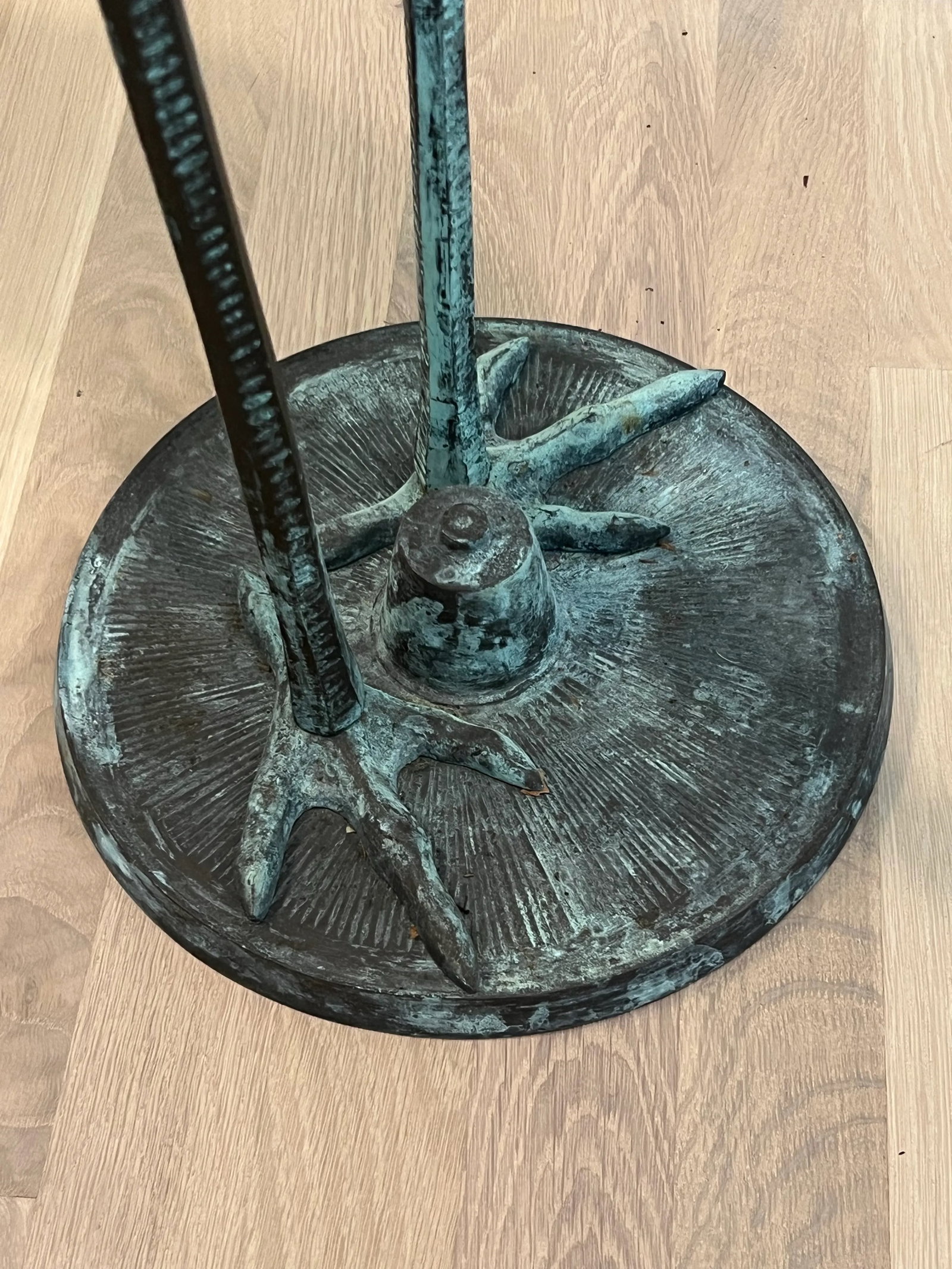 1990s Verdigris Brass Crane Garden & Patio Statues - Set of 2 - 10