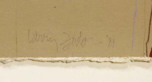 1980s Larry Fodor "Crow Shield" Signed Hand Colored Lithograph Artwork, Framed - 4